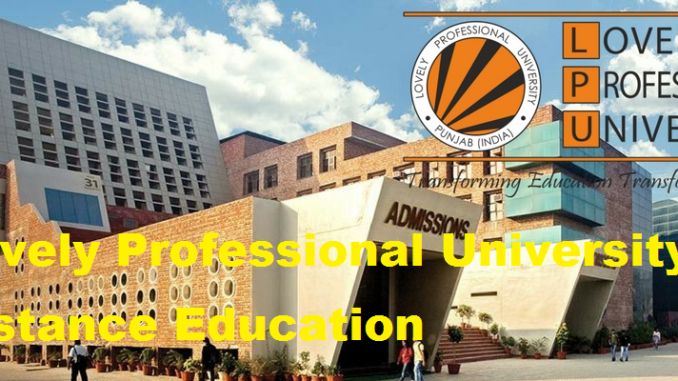 Lovely Professional University Distance Education Lovely Professional University Distance Education